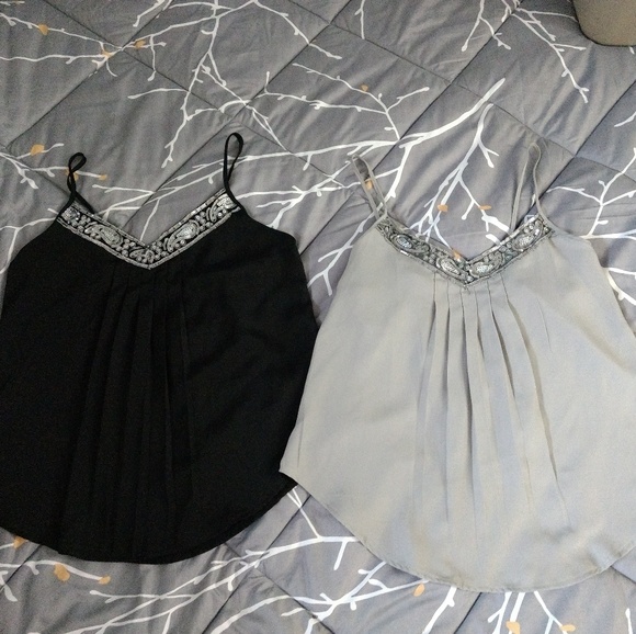 2 Decoded Silky Sequin Blouse Tanks M New - Picture 1 of 7